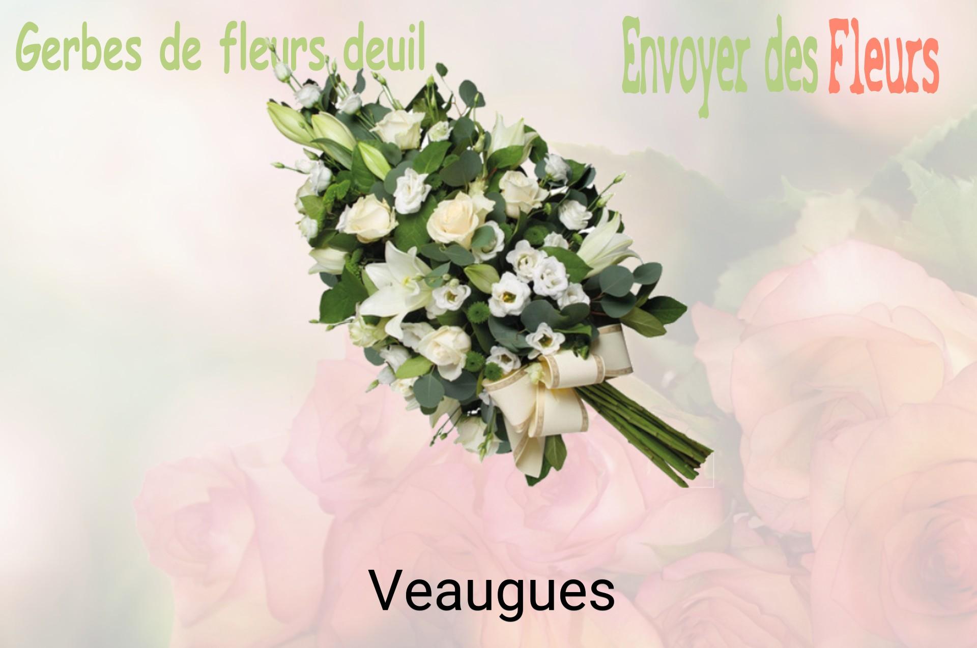 Gerbe de fleurs de deuil livrée à Veaugues